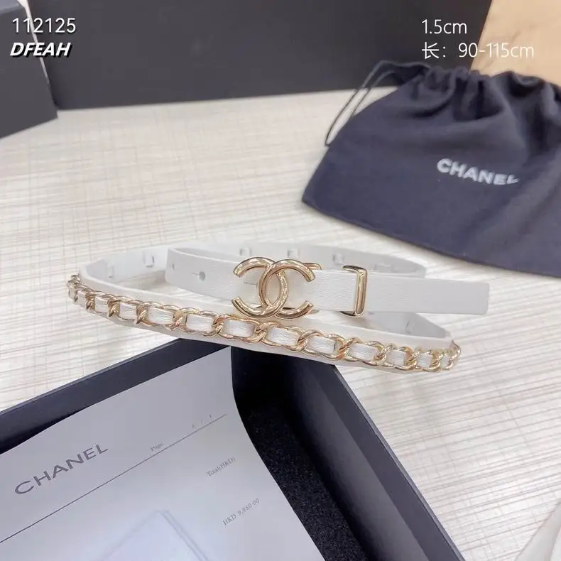 Chanel belt 15mmX90-115cm 8L (9)